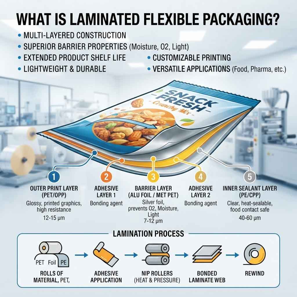 What is laminated flexible packaging explained with clothing layers