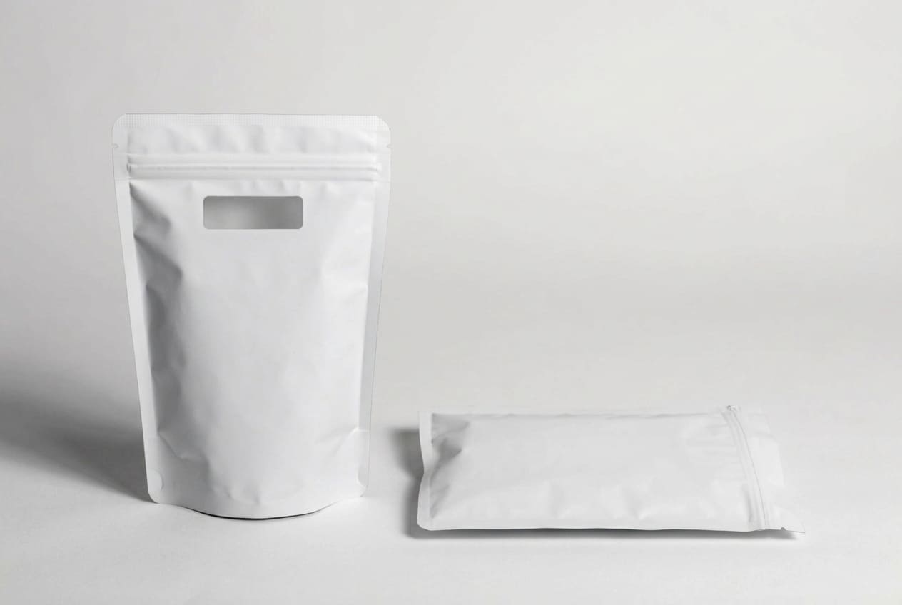stand-up pouch vs flat pouch shelf display