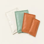 Four flat three-side seal bags in different sizes show neat perimeter seals without gussets.